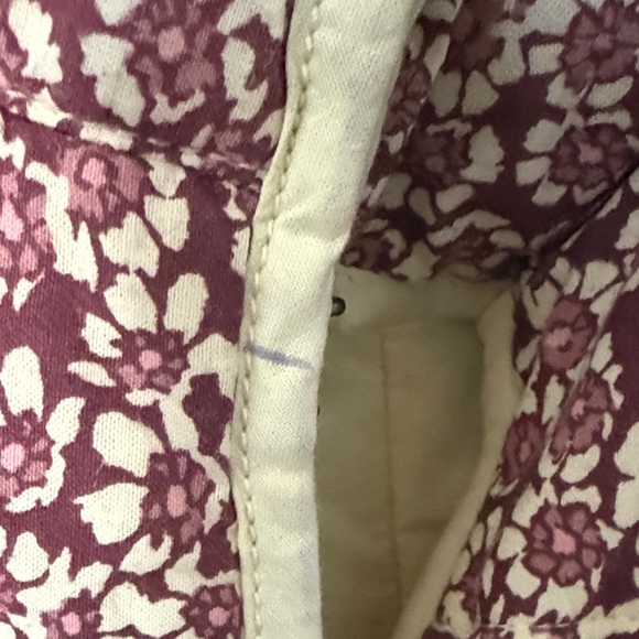 Free People Women's Teddy Jacket - Burgundy and Cream - Picture 3 of 4